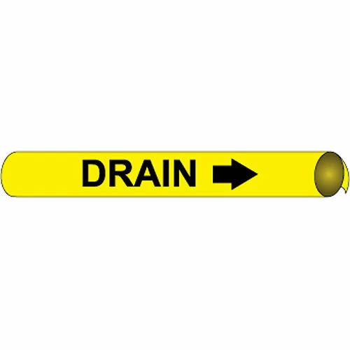 Precoiled and Strap-on Pipe Marker - Drain 3 Precoiled and Strap-on Pipe Marker - Drain