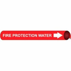 Precoiled and Strap-on Pipe Marker - Fire Protection Water