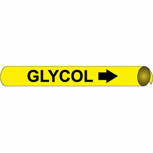 Precoiled and Strap-on Pipe Marker - Glycol 3 Precoiled and Strap-on Pipe Marker - Glycol