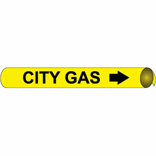 Precoiled and Strap-on Pipe Marker - City Gas 3 Precoiled and Strap-on Pipe Marker - City Gas