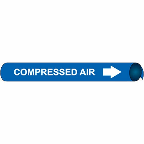 Precoiled and Strap-on Pipe Marker - Compressed Air 3 Precoiled and Strap-on Pipe Marker - Compressed Air