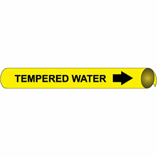 Precoiled and Strap-on Pipe Marker - Tempered Water 3 Precoiled and Strap-on Pipe Marker - Tempered Water