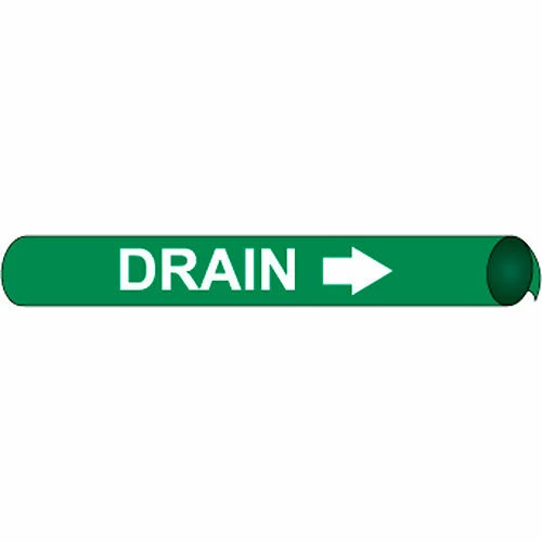 Precoiled and Strap-on Pipe Marker - Drain 3 Precoiled and Strap-on Pipe Marker - Drain
