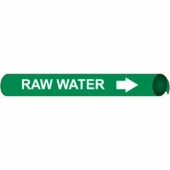 Precoiled and Strap-on Pipe Marker - Raw Water