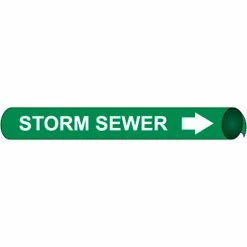 Precoiled and Strap-on Pipe Marker - Storm Sewer