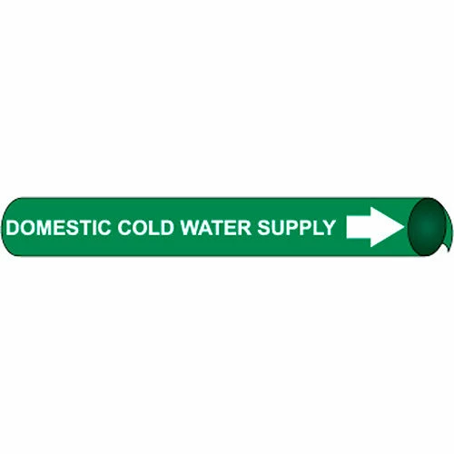 Precoiled and Strap-on Pipe Marker - Domestic Cold Water Supply 3 Precoiled and Strap-on Pipe Marker - Domestic Cold Water Supply