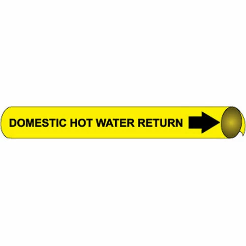 Precoiled and Strap-on Pipe Marker - Domestic Hot Water Return 3 Precoiled and Strap-on Pipe Marker - Domestic Hot Water Return