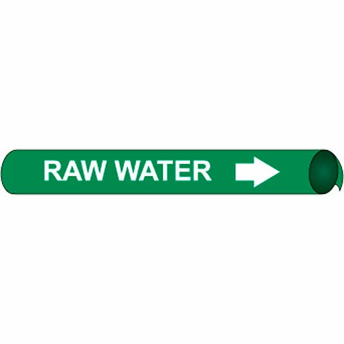 Precoiled and Strap-on Pipe Marker - Raw Water 3 Precoiled and Strap-on Pipe Marker - Raw Water