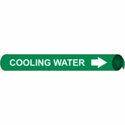 Precoiled and Strap-on Pipe Marker - Cooling Water