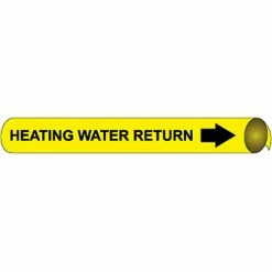 Precoiled and Strap-on Pipe Marker - Heating Water Return