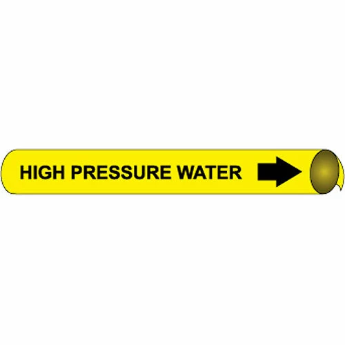 Precoiled and Strap-on Pipe Marker - High Pressure Water 3 Precoiled and Strap-on Pipe Marker - High Pressure Water