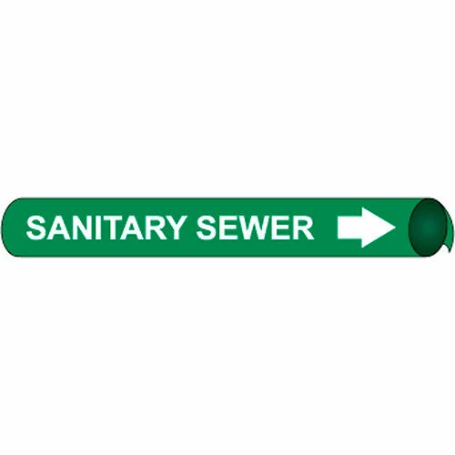 Precoiled and Strap-on Pipe Marker - Sanitary Sewer 3 Precoiled and Strap-on Pipe Marker - Sanitary Sewer