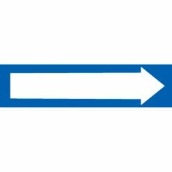 Pressure-Sensitive Pipe Marker - Direction Arrow Blue, Pack Of 25