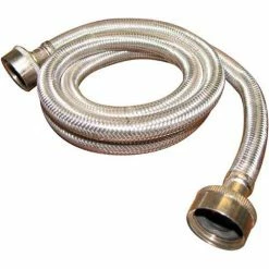 Plumb Pak Washing Machine Supply Hose 3/4 In. F.H.T. X 3/4 In. F.H.T. X 48 In. - Braided Stainless Steel - Pkg Qty 10